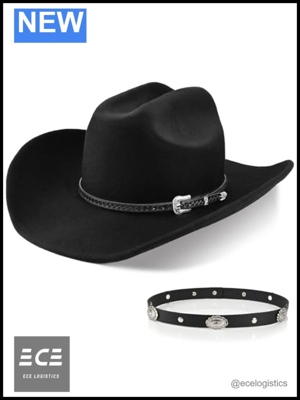100% Wool Western Cowboy Hat Classic Fedora Felt with Bands for Men Women